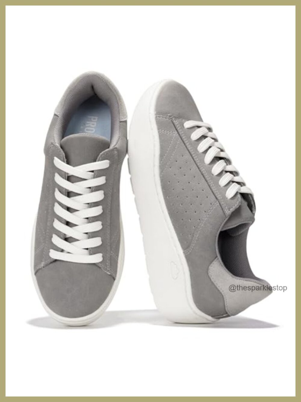 Women's Platform Sneakers Memory Foam Cushioned Wedge Lace-Up Fashion Tennis